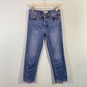 Free People Women's Harbour Blue Jasper Cropped Jeans Size 26